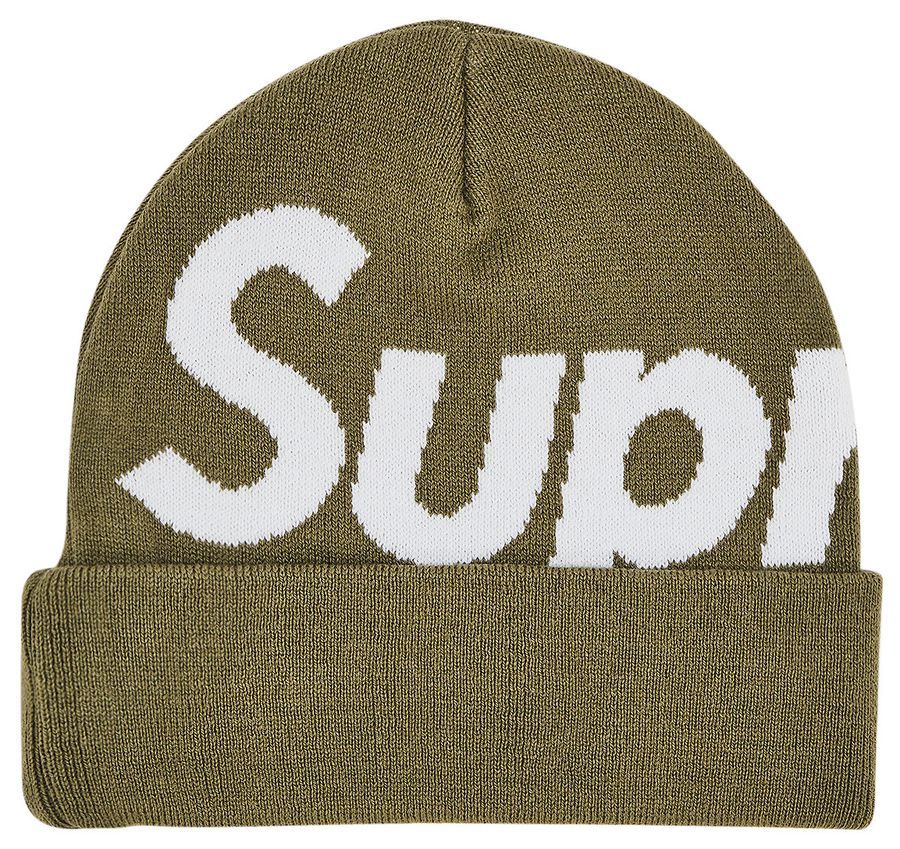 Supreme Big Logo Beanie 'Light Olive'