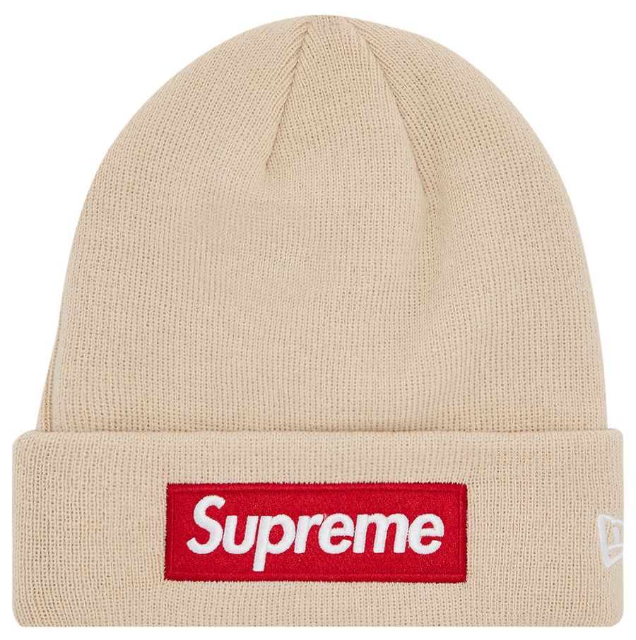 Supreme x New Era Box Logo Beanie 'Stone'