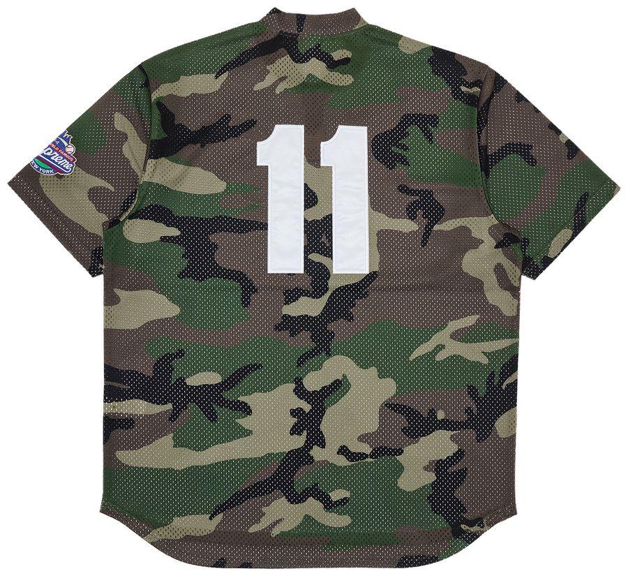 Supreme S Logo Baseball Henley 'Woodland Camo'