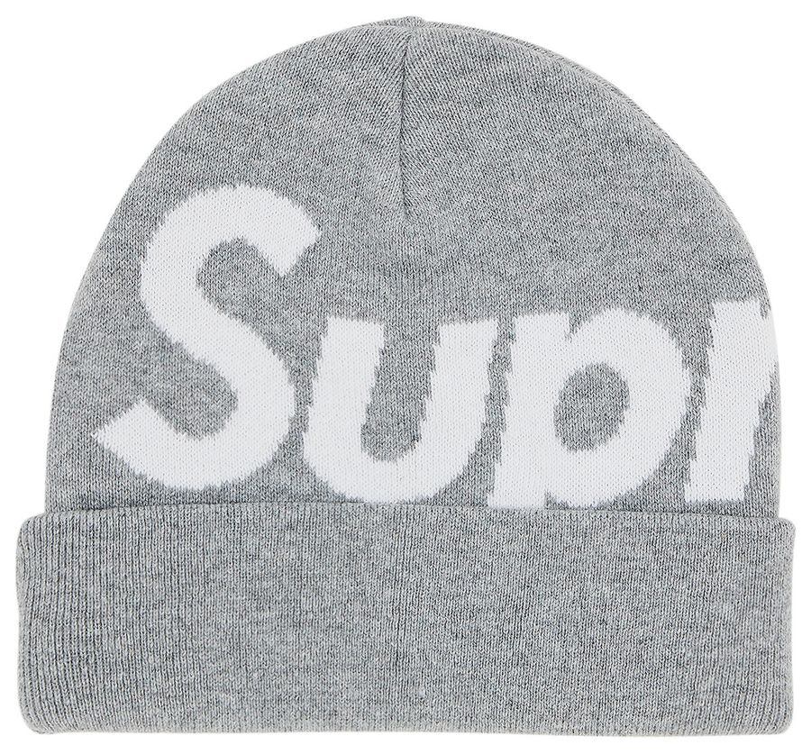 Supreme Big Logo Beanie 'Heather Grey'