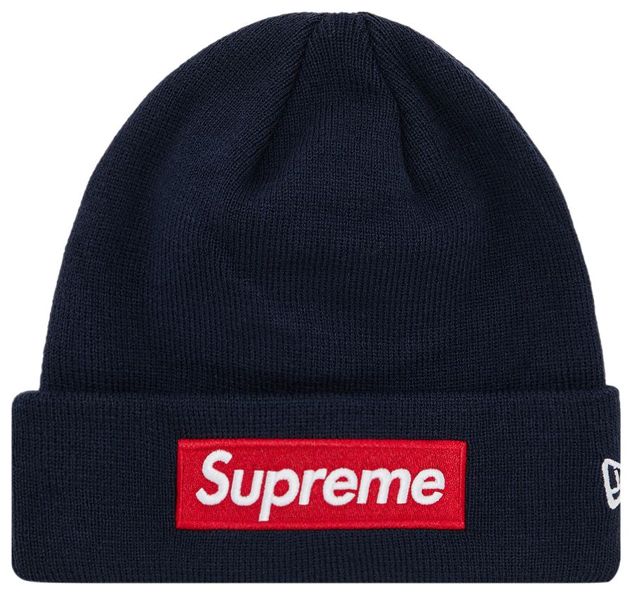 Supreme x New Era Box Logo Beanie 'Navy'