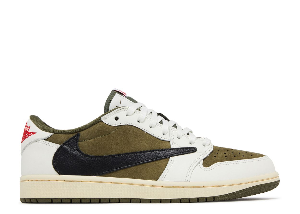 Jordan 1 Retro Low OG SP 'Travis Scott Medium Olive' - SoleTradesCo